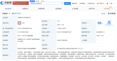 中國水務(wù)投資集團沈陽新公司成立，1.15億注冊資本助力智能水務(wù)系統(tǒng)開發(fā)
